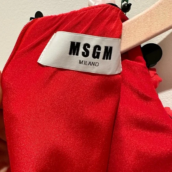 Stunning Red  Dress Italian Size 42. US size S.  MSGM valentines 💝 day - Picture 12 of 17